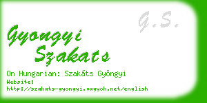 gyongyi szakats business card